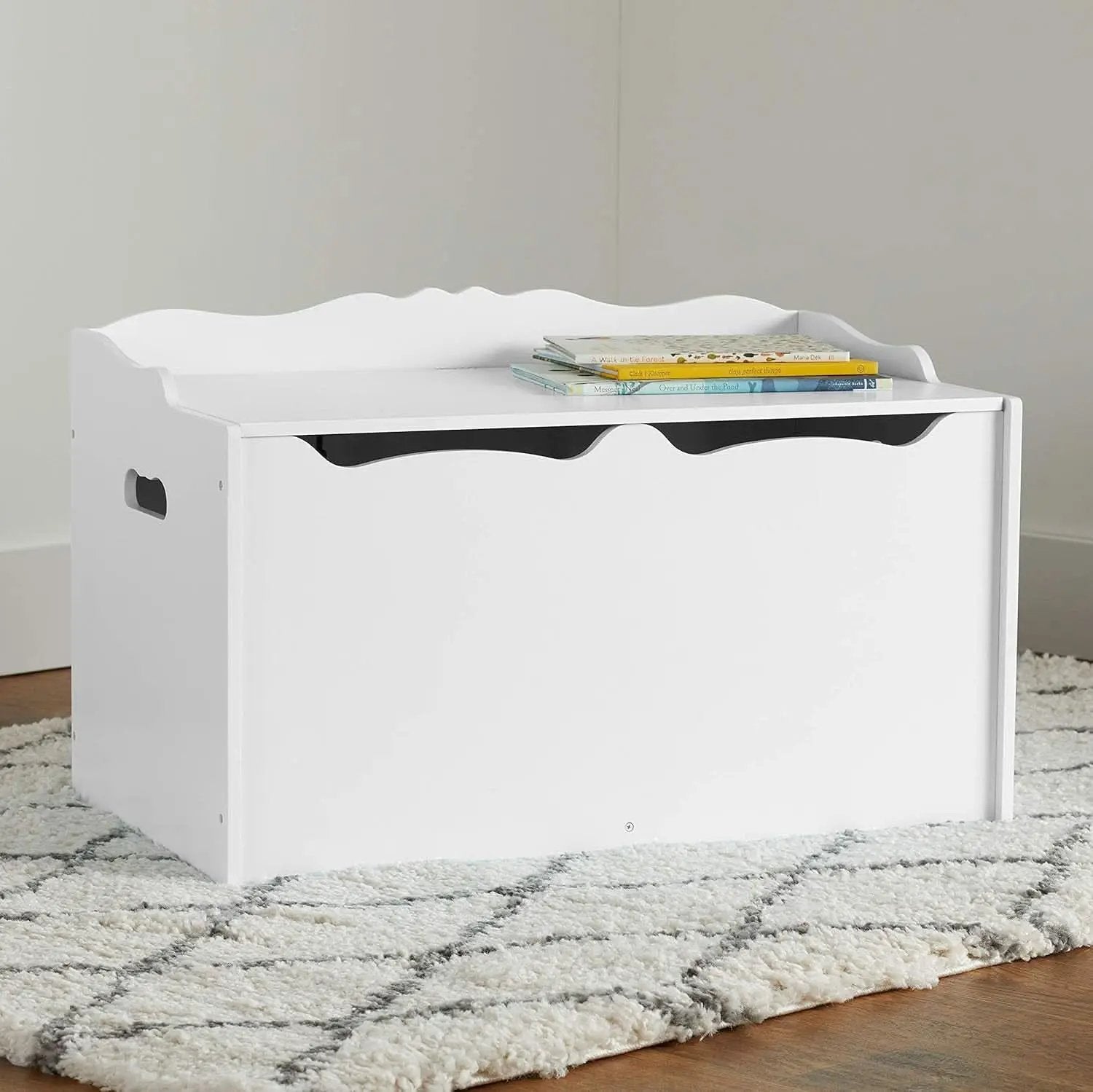 Wooden Toy Box Chest White 30x18x19 StorageSolution from PriceLows™