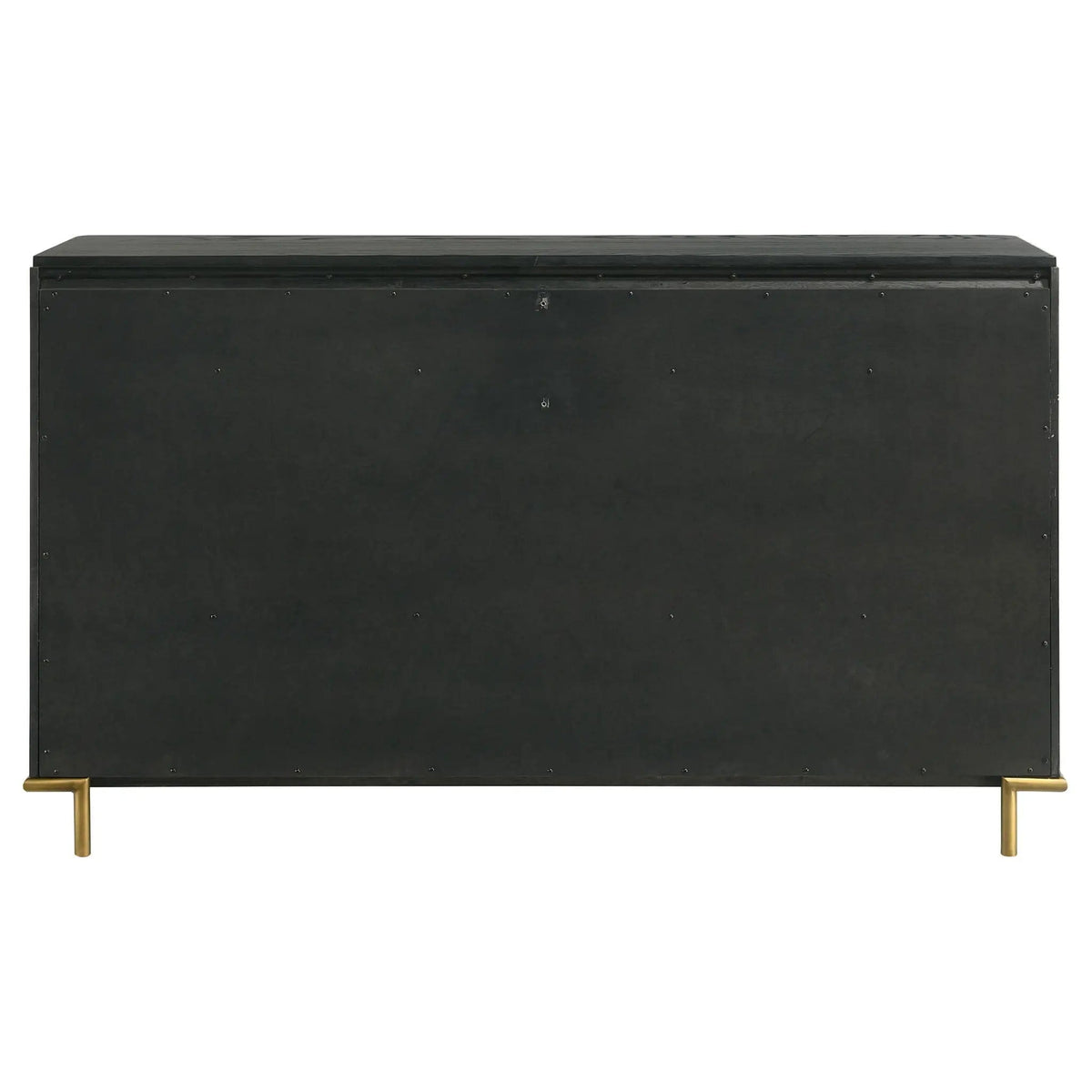 Arini 8-drawer Dresser | 63 x 18 x 37.25 in | Metal & Veneer | Black