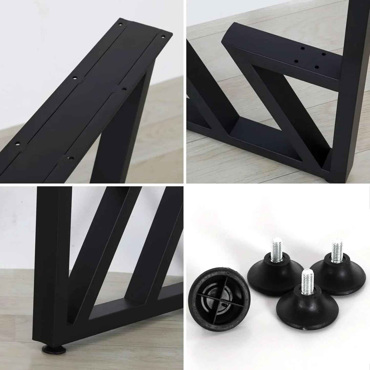 Black Iron Table Legs 28 Inches Industrial Strength from PriceLows™