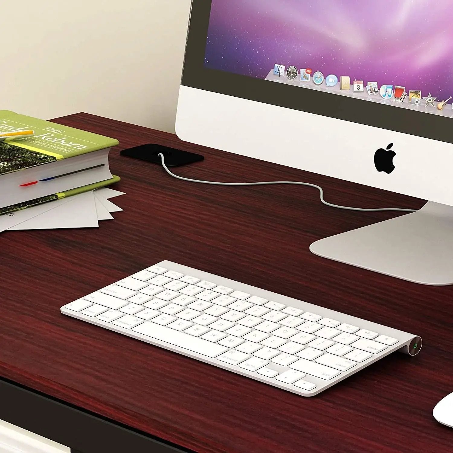 55 Inch Commercial Office Computer Desk Cherry Finish from PriceLows™