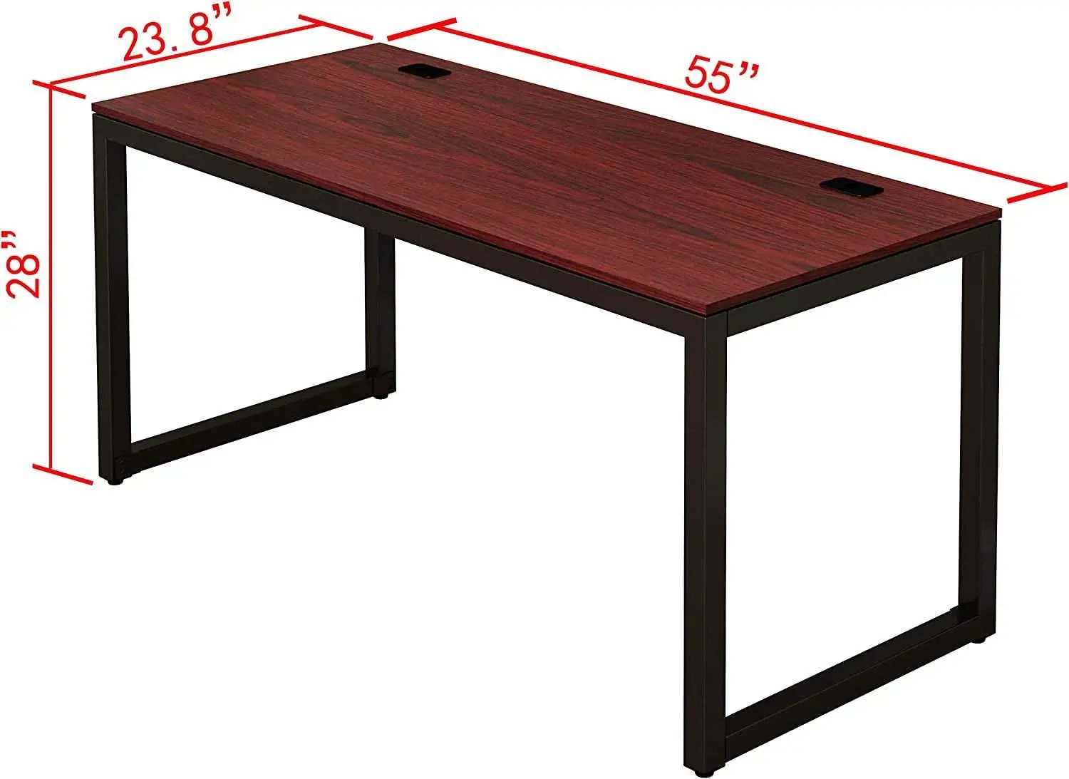 55 Inch Commercial Office Computer Desk Cherry Finish from PriceLows™