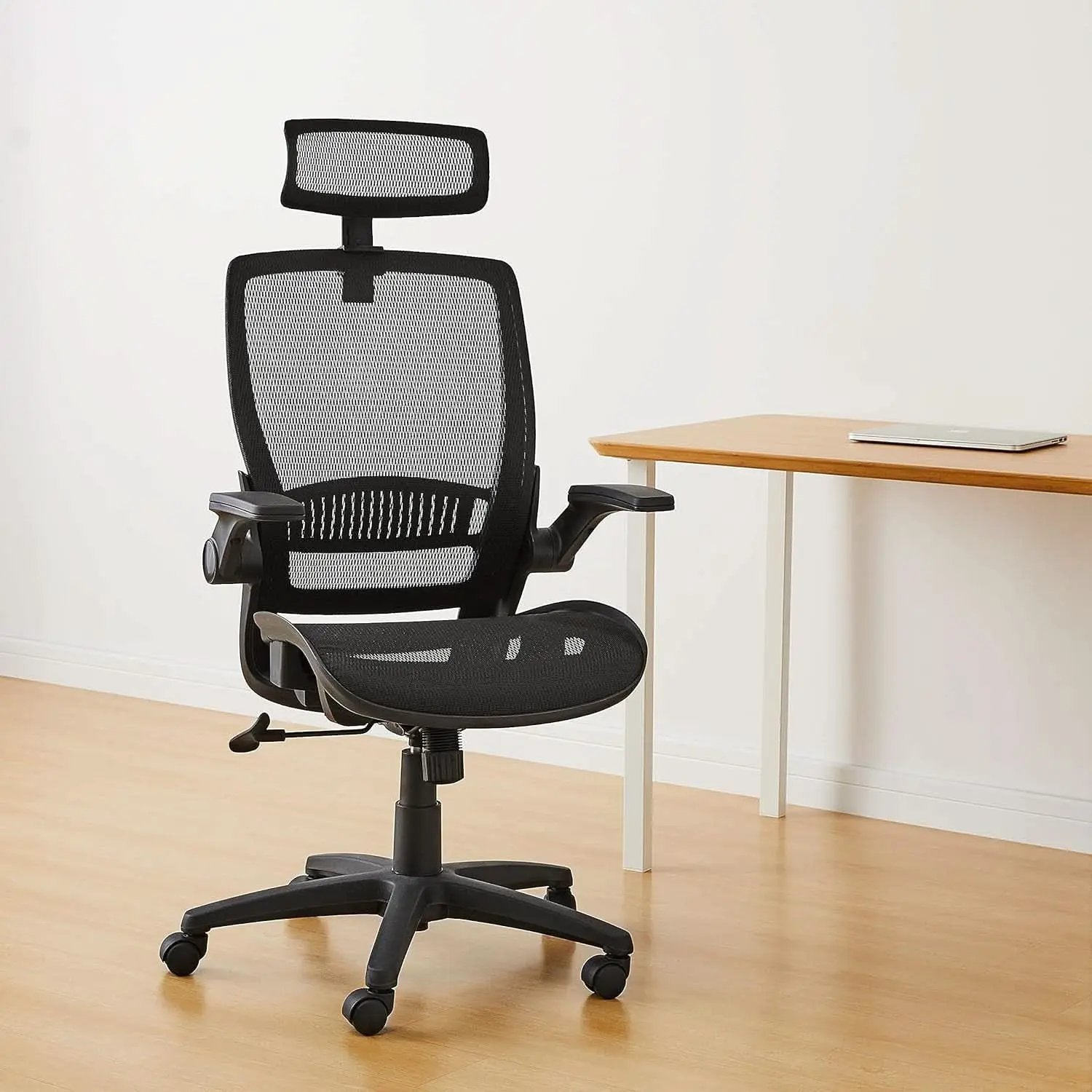 Ergonomic High Back Chair With Mesh Seat Flip Up Armrests from PriceLows™