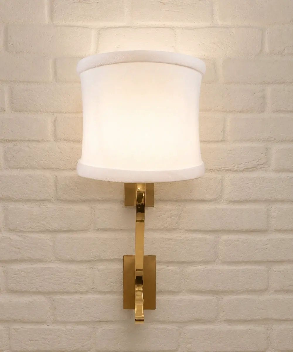Sconce Lampshade | 4X4 Inch | White Lined Half Shell | Clip On