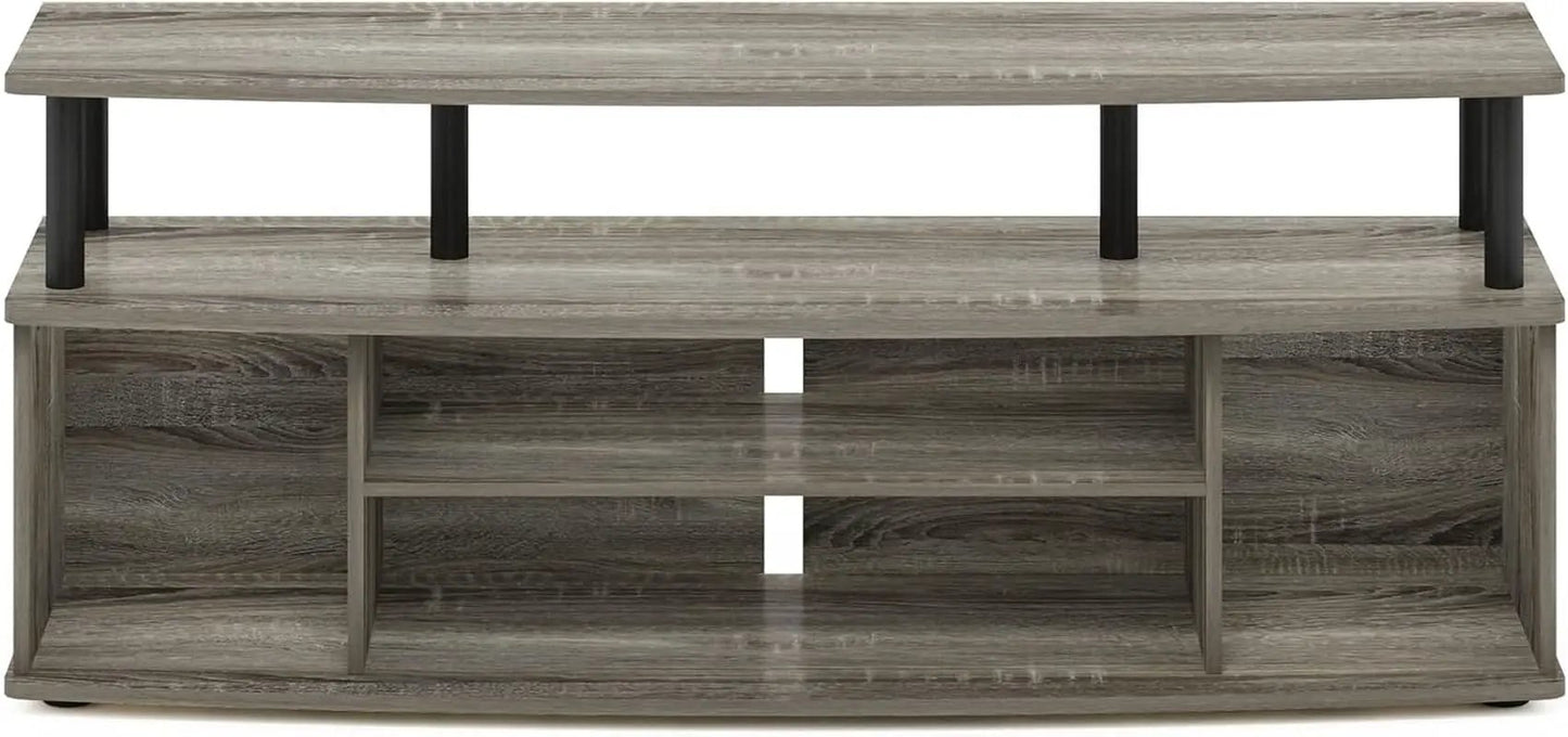 Large Entertainment Center for 55 Inch TV Oak and Black from PriceLows™