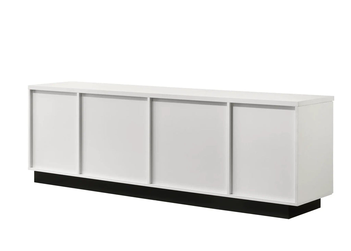 Matilda TV Stand With Drawers | 15.5 x 70.5 x 23 in | Living Room Furniture | White Finish