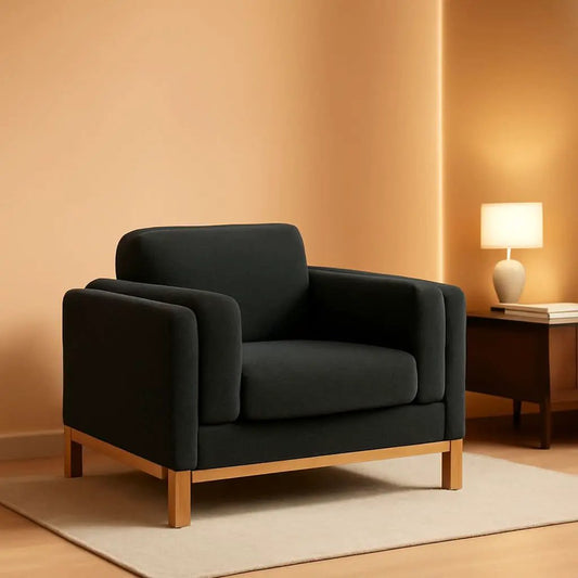 Oversized Accent Chair Dark Grey Upholstered Armchair from PriceLows™