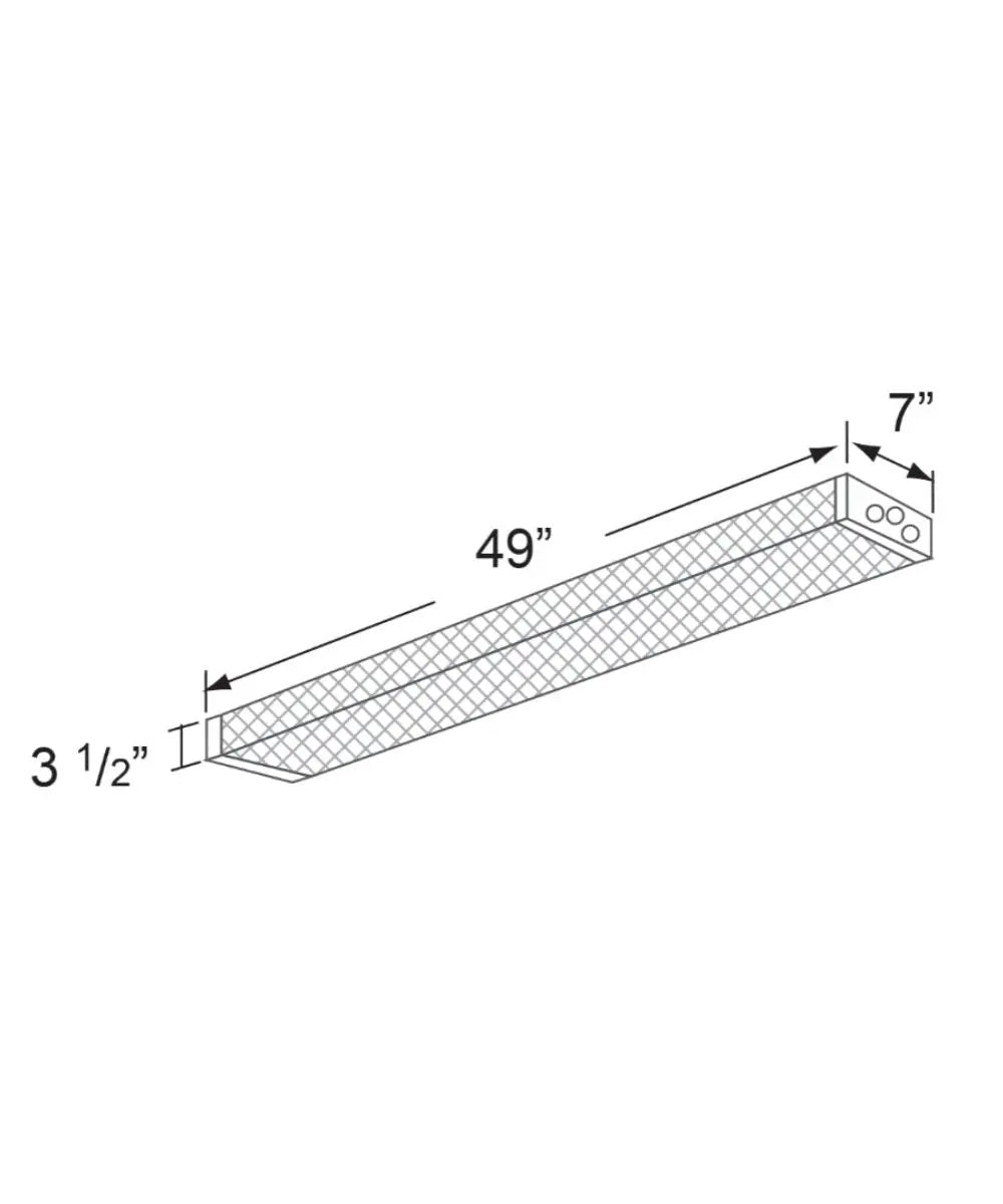 LED Ceiling Lights | 49 Inch Width | Prismatic Wraparound | 2 Pack