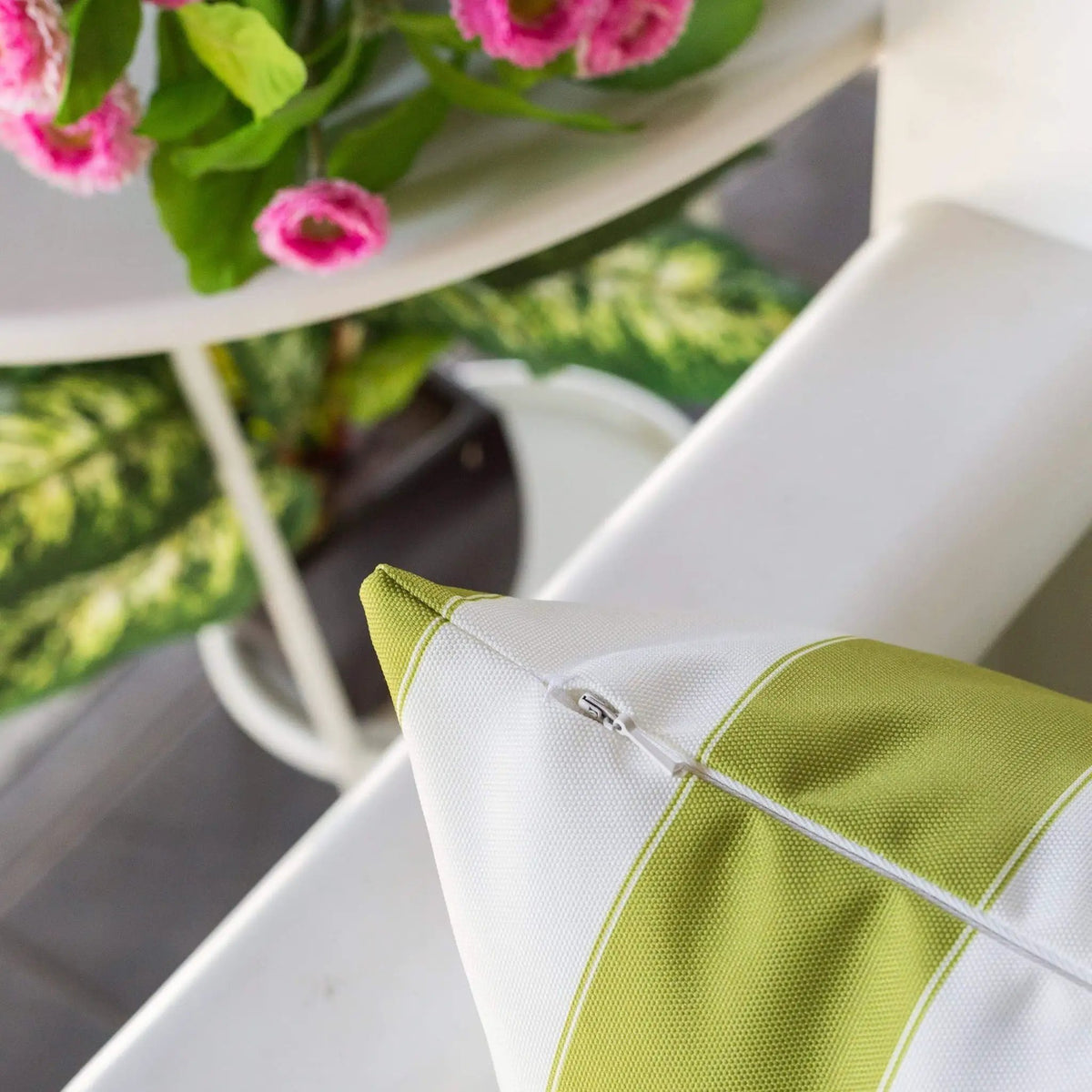Horizon Stripe Pillow | Outdoor And Indoor Use | Water-Resistant Fabric | Removable Cover