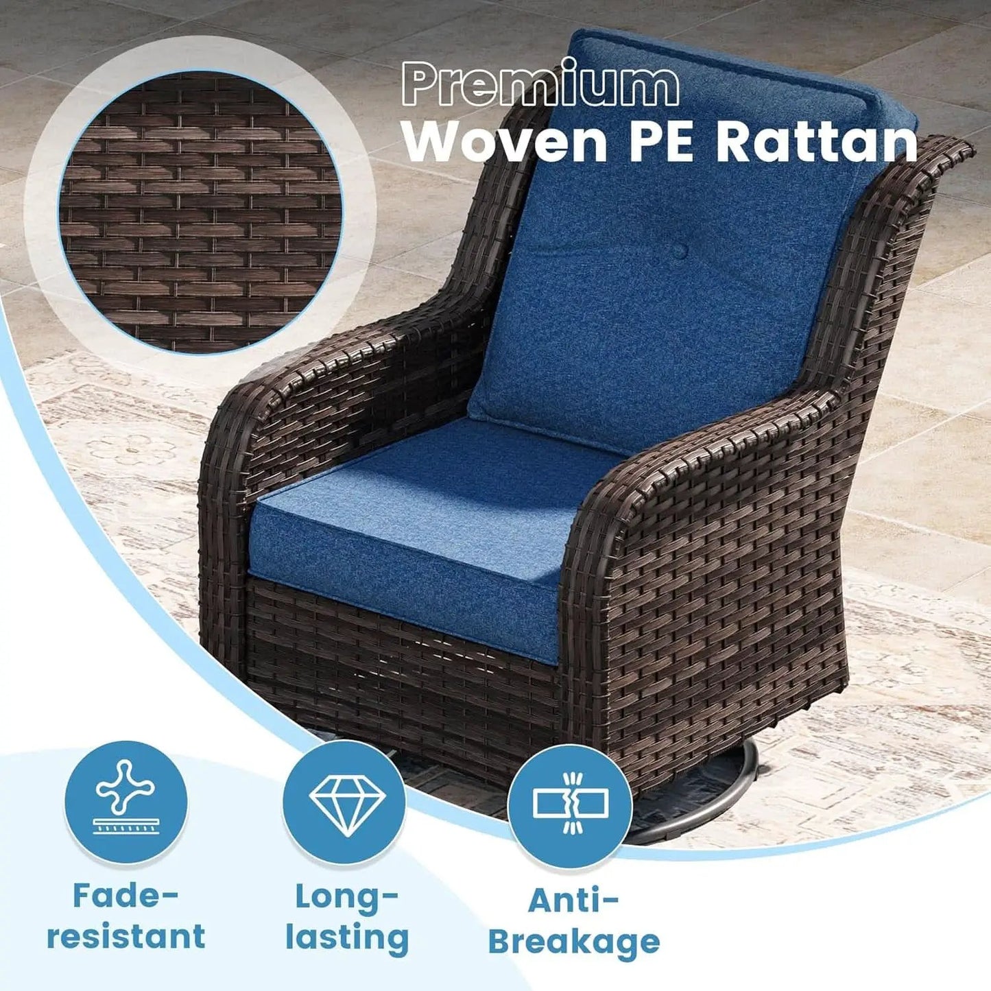 Outdoor Patio Furniture Set with Fire Pit Table from PriceLows™