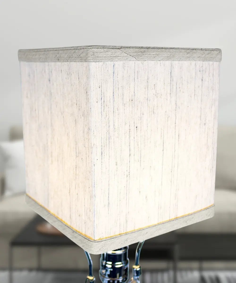 Rectangular Drum Lampshade | 6X7 Inches | Textured Linen | Oatmeal