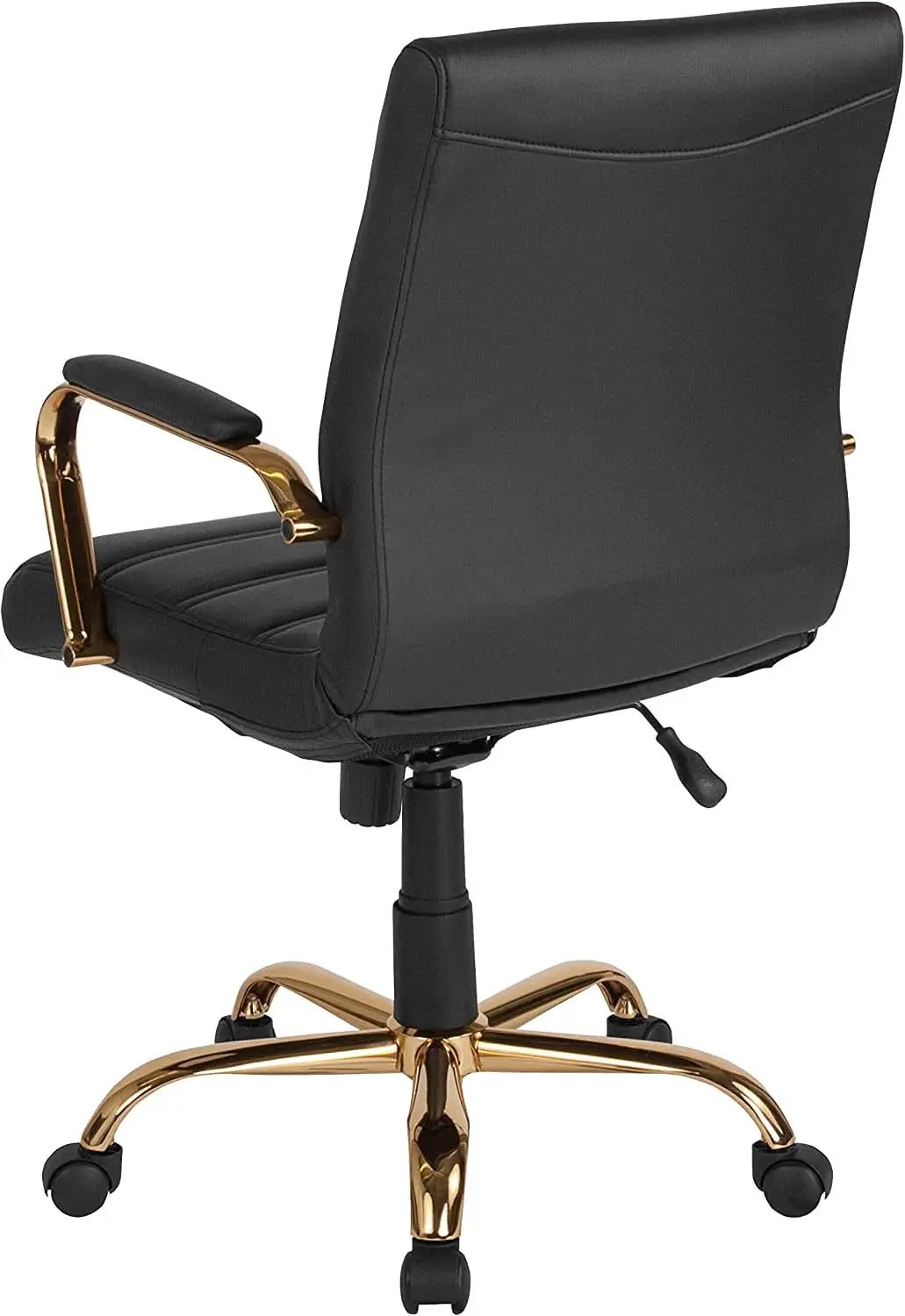 LeatherSoft Mid-Back Office Chair With Adjustable Height from PriceLows™