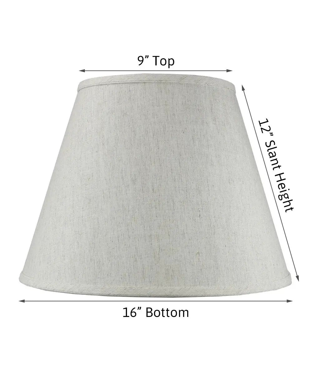 Hardback Empire Lamp Shade | Linen Fabric | Steel Frame | 16 By 12 Inches