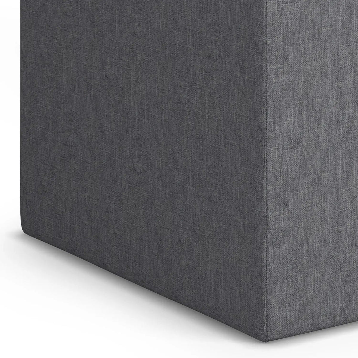 Rockwood Upholstered Cube Ottoman | Flip Over Serving Tray | Large Interior Storage | 16.9 Inch Cube