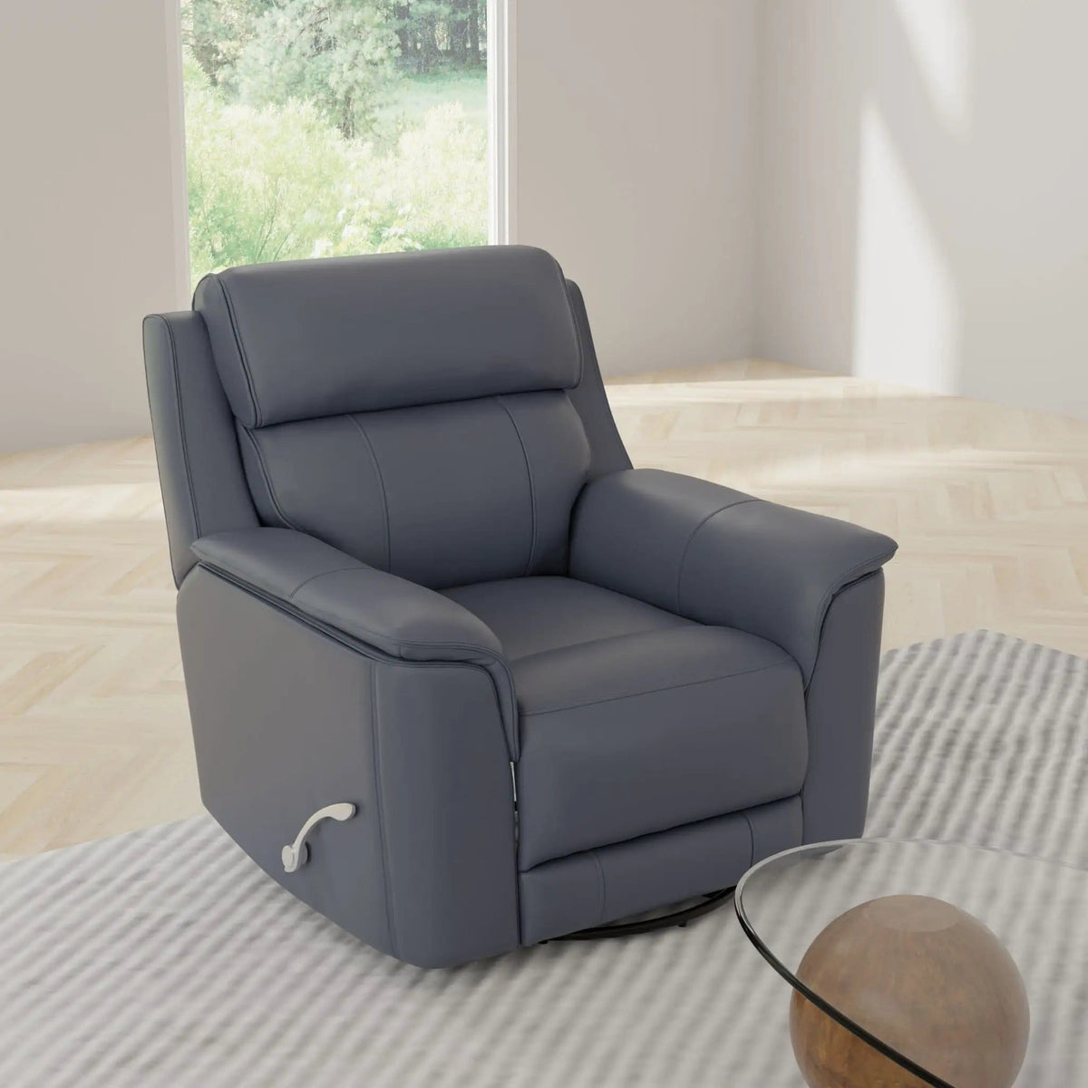 Oslo Manual Swivel Glider Recliner Swivel Glider Chair | 3 Pieces | Wood | Living Room
