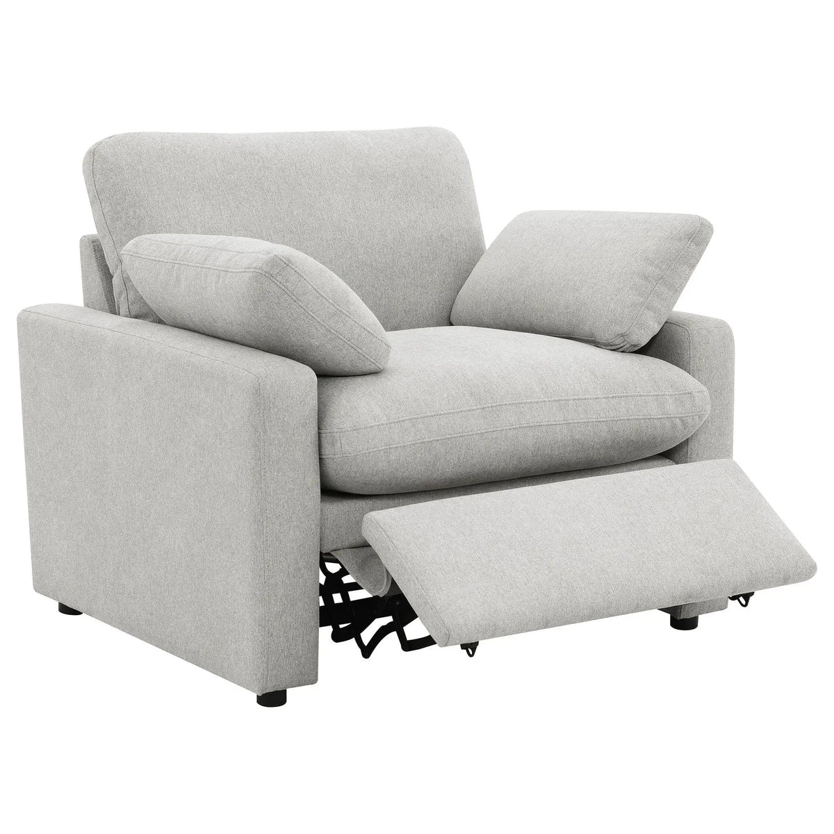 Collins Upholstered Power Recliner Chair | 42 x 40 x 38 in | Engineered Wood & Fabric | Grey