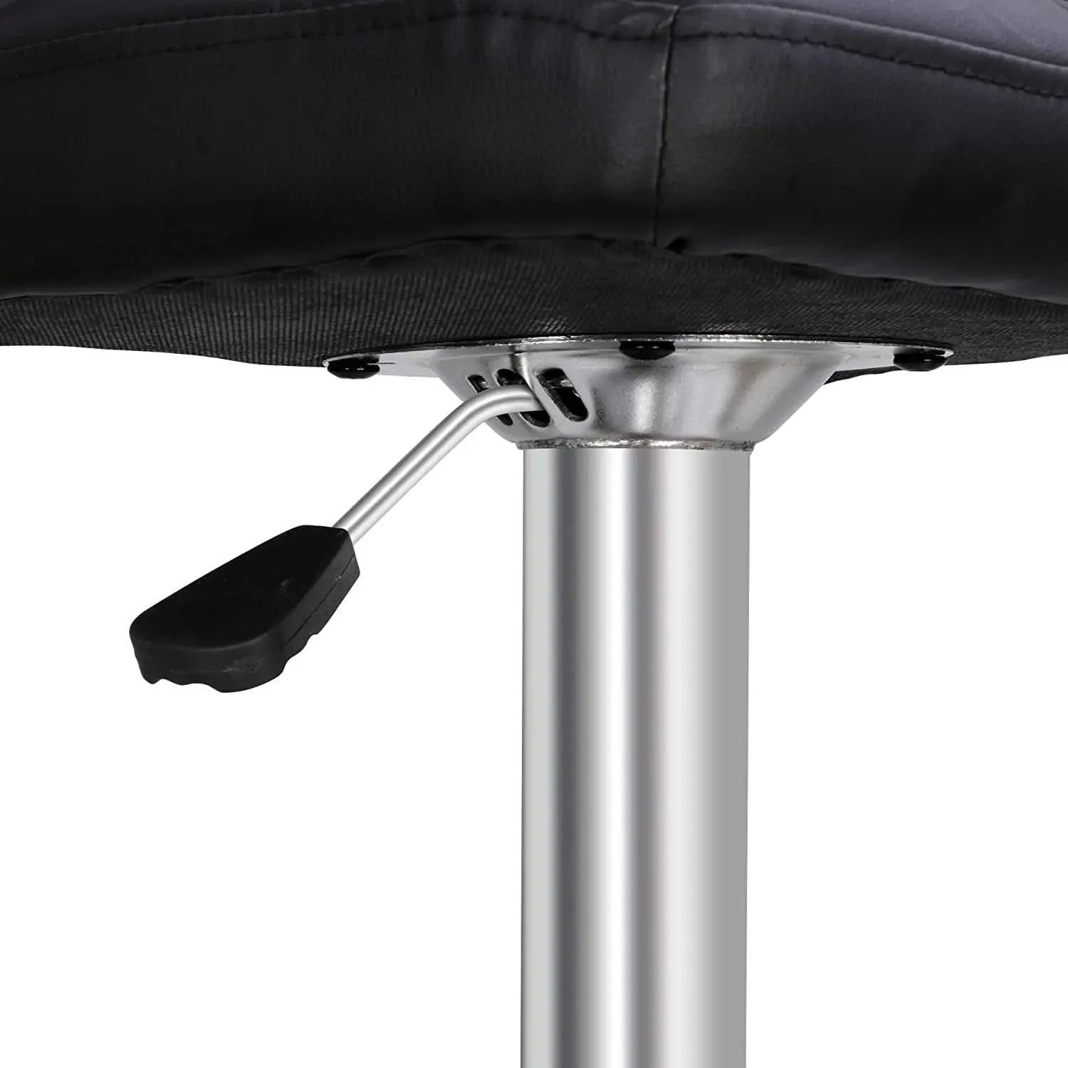 Set of 4 Adjustable Swivel PU Leather Bar Stools Modern from PriceLows™