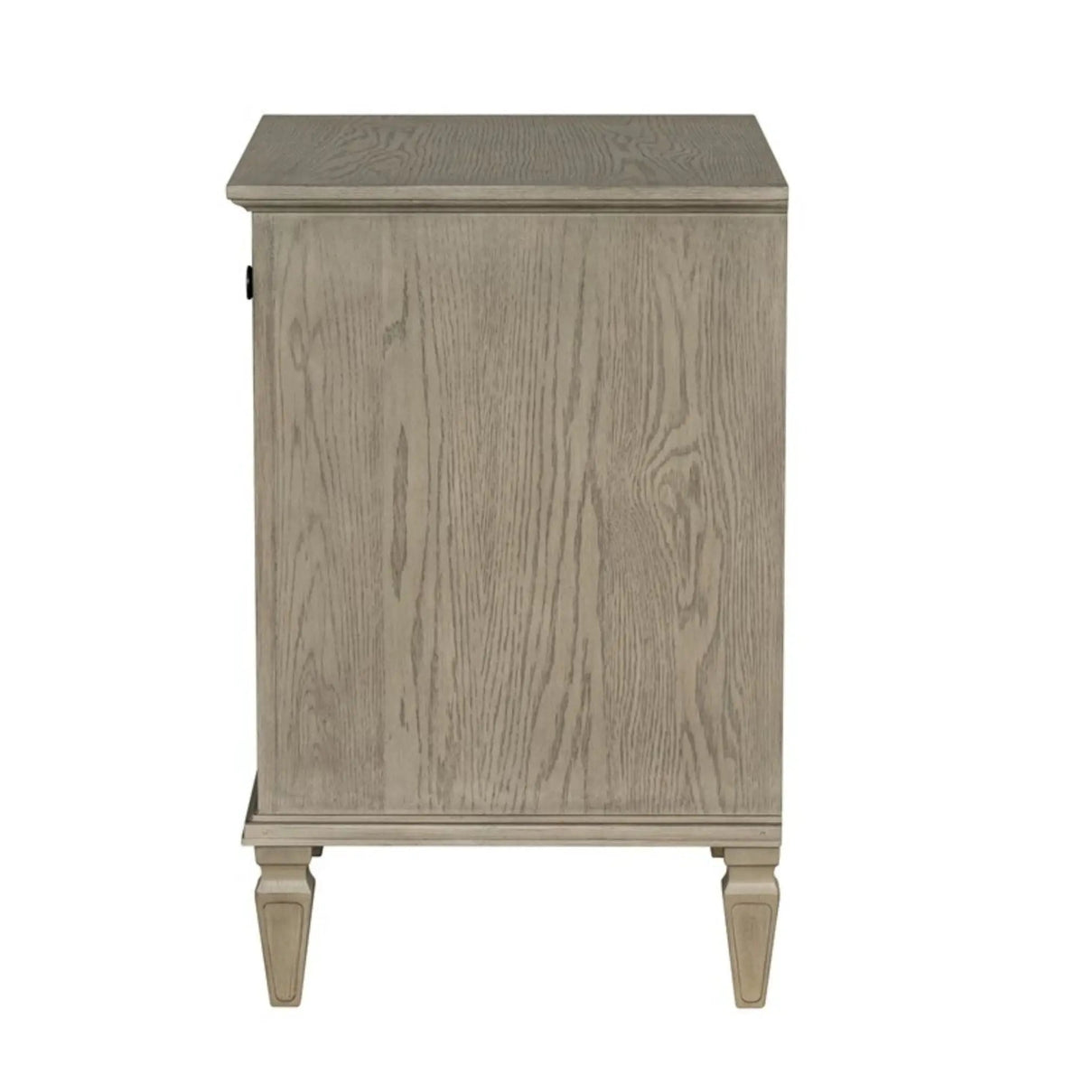 Victoria Nightstand | French-Inspired Design | Wire Brush Finish | 1 Drawer And Open Shelf