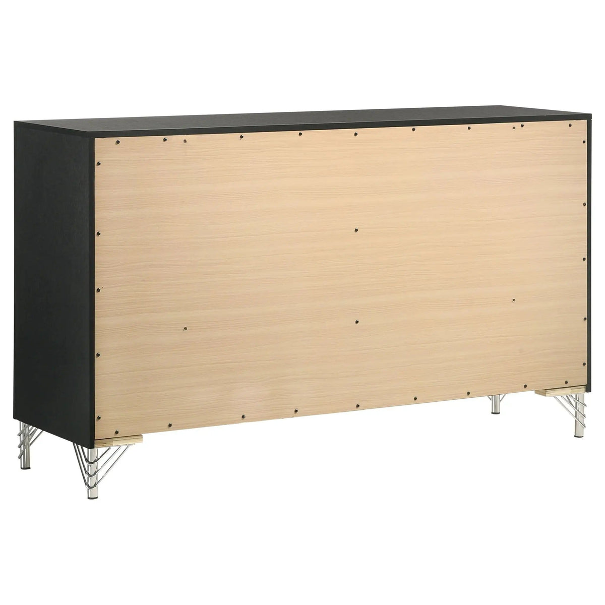 Lucia 6-drawer Dresser Cabinet | 58.5 x 17.25 x 33.75 in | Metal | Black
