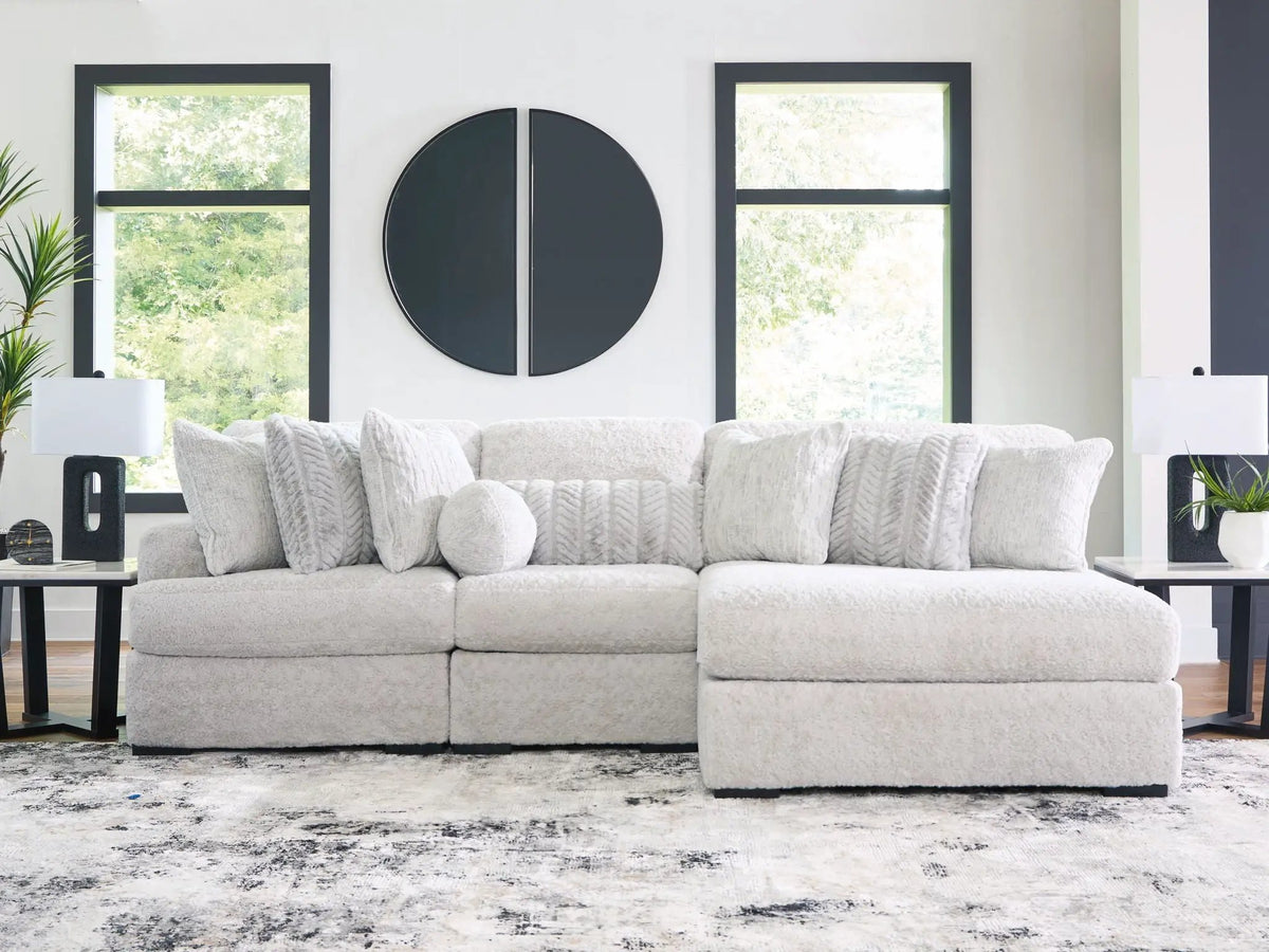 Cuddle Plush Sectional | Double Chaise | Ultra Soft Upholstery | 125 Inch Length
