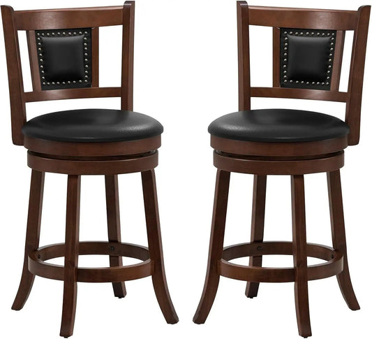 Ergonomic Swivel Bar Stools Set of Two from PriceLows™