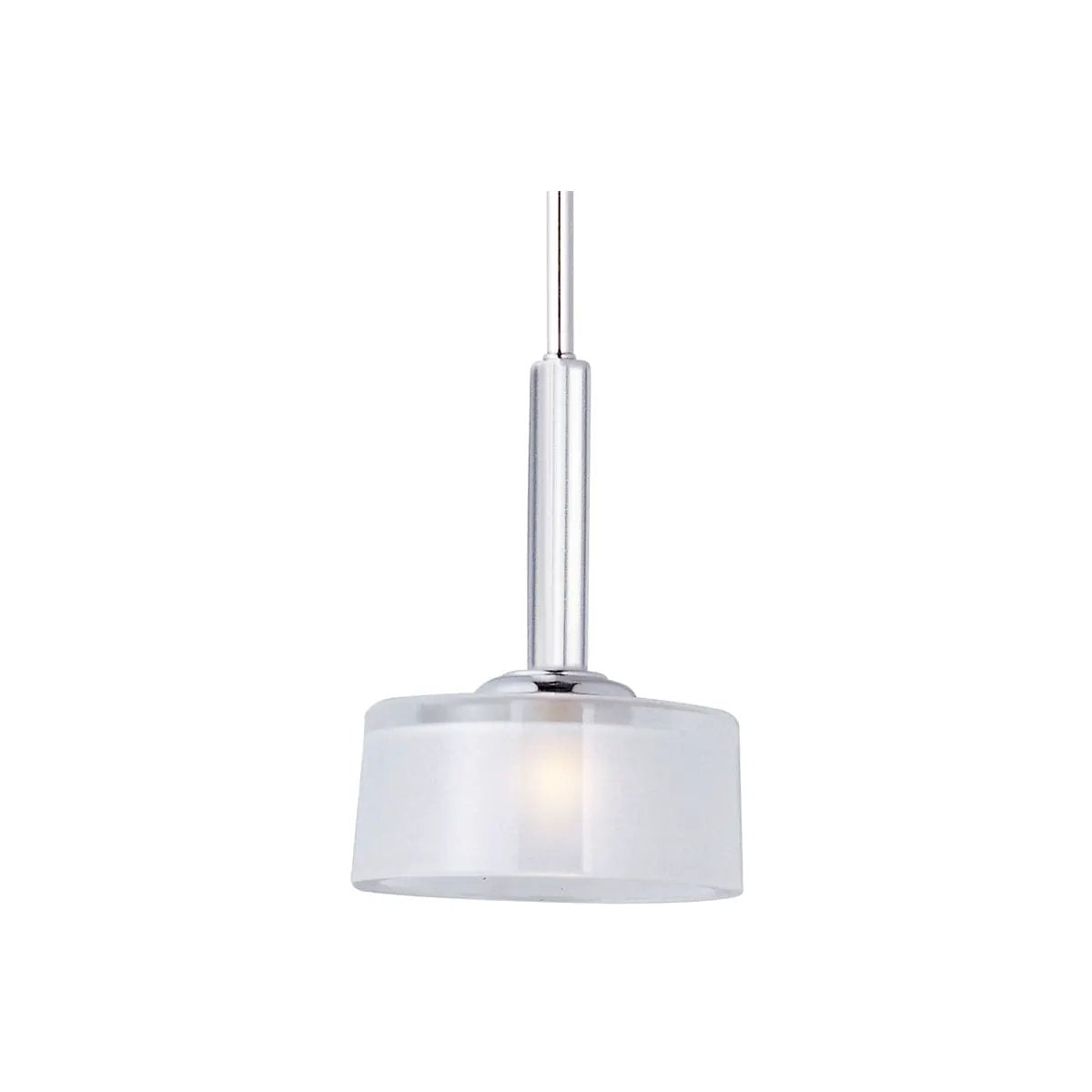 Mini Pendant Light | Frosted Glass | Polished Chrome | 7 Inch