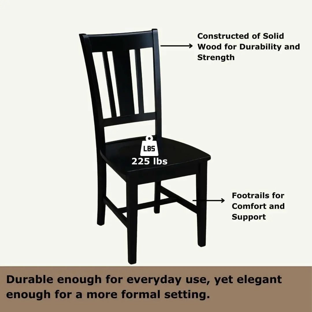 San Remo Splatback Dining Chairs Set Of Two, Black from PriceLows™