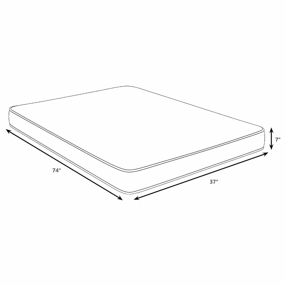 Kenyon 7-inch Twin Bamboo Cover Firm Foam Mattress | 37 x 74 x 7 in | Bamboo | Bedroom