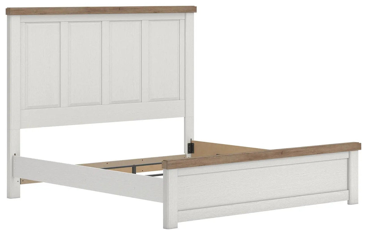 Panel Bed | White Finish | Farmhouse Style | King Size