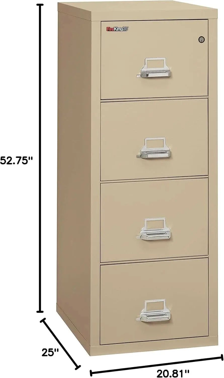 Parchment Four Drawer Fire Safe Legal File Cabinet UL 1 Hour from PriceLows™