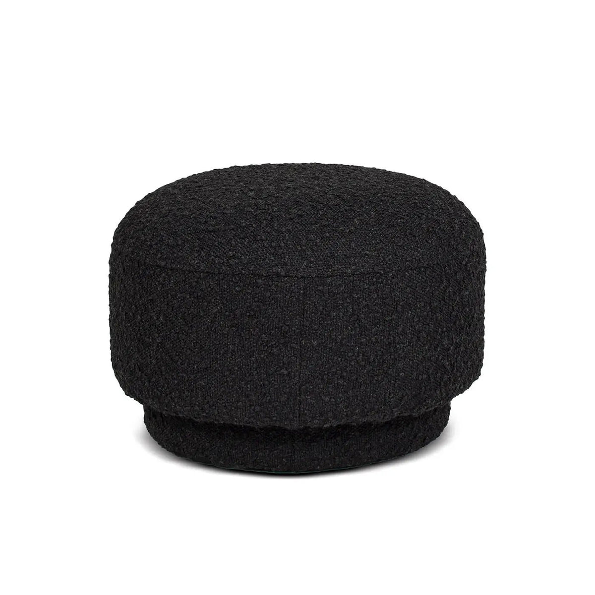 Fuji Mushroom Footstool Ottoman | Faux Shearling Upholstery | 15 Inch Diameter | Compact Size