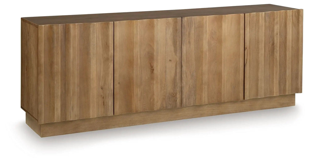 Timkins Accent Cabinet | 73 x 17.13 x 28.38 in | Mango Wood & Veneer | White Washed