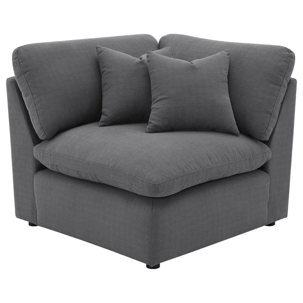 Hobson 6-piece Upholstered Modular Sectional Sofa | 6-Piece Set | Fabric | Charcoal