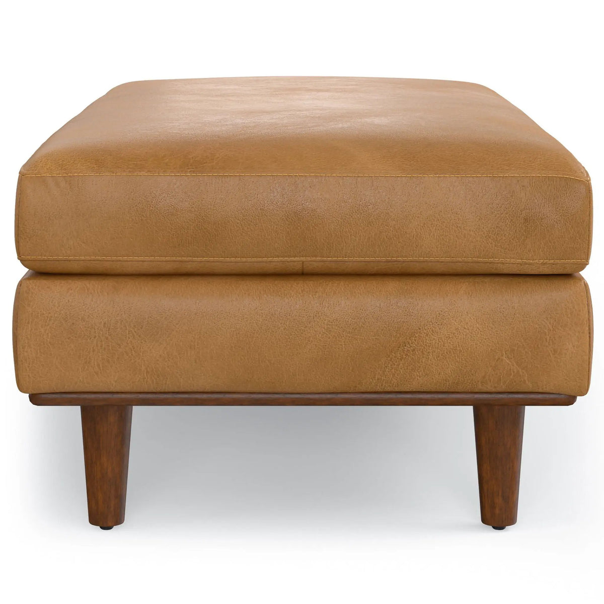 Morrison Handcrafted Ottoman | Mid-Century Modern Styling | Corner-Blocked Frame | 33 Inch Width