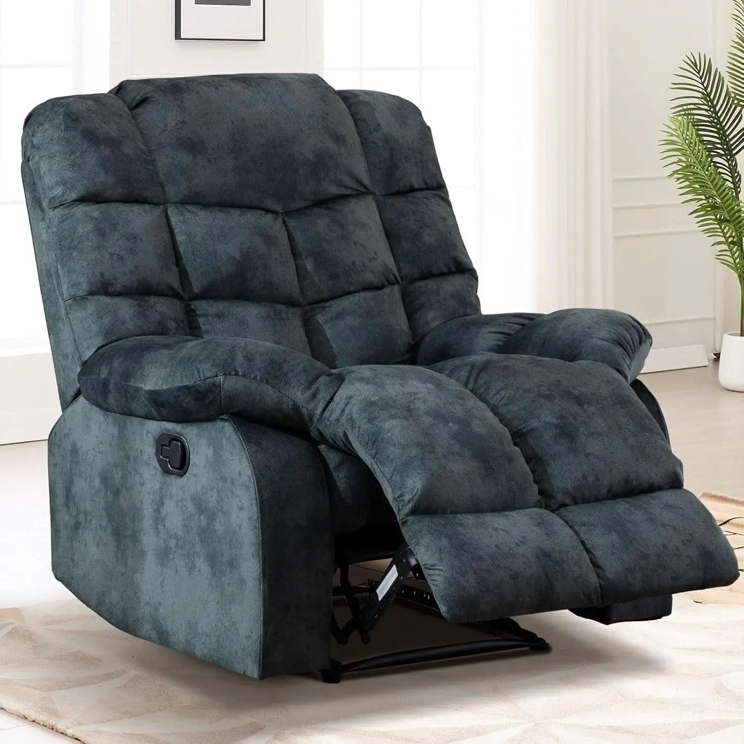 Grey Manual Reclining Living Room Set With One Seat Recliner And 3 Seat Sofa from PriceLows™