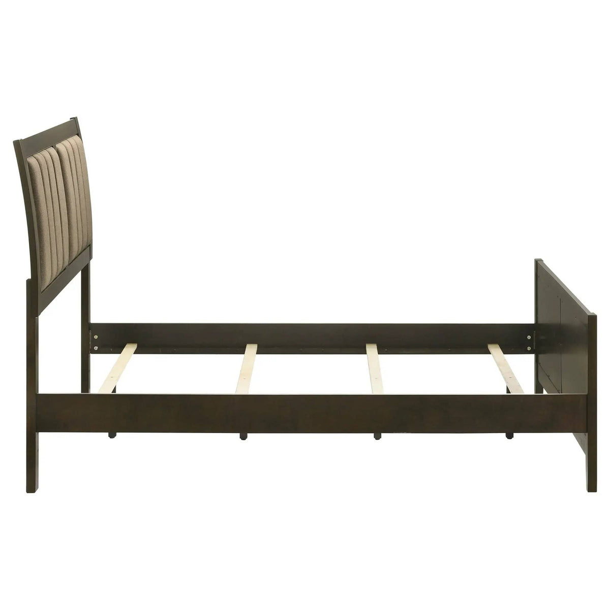 Wilkes 51-inch Upholstered Full Bed Dark Cocoa | 57 x 80 x 50.5 in | Fabric | Bedroom