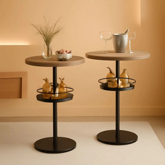 Round Industria lBar Table Set Two With Integrated LED Illumination from PriceLows™