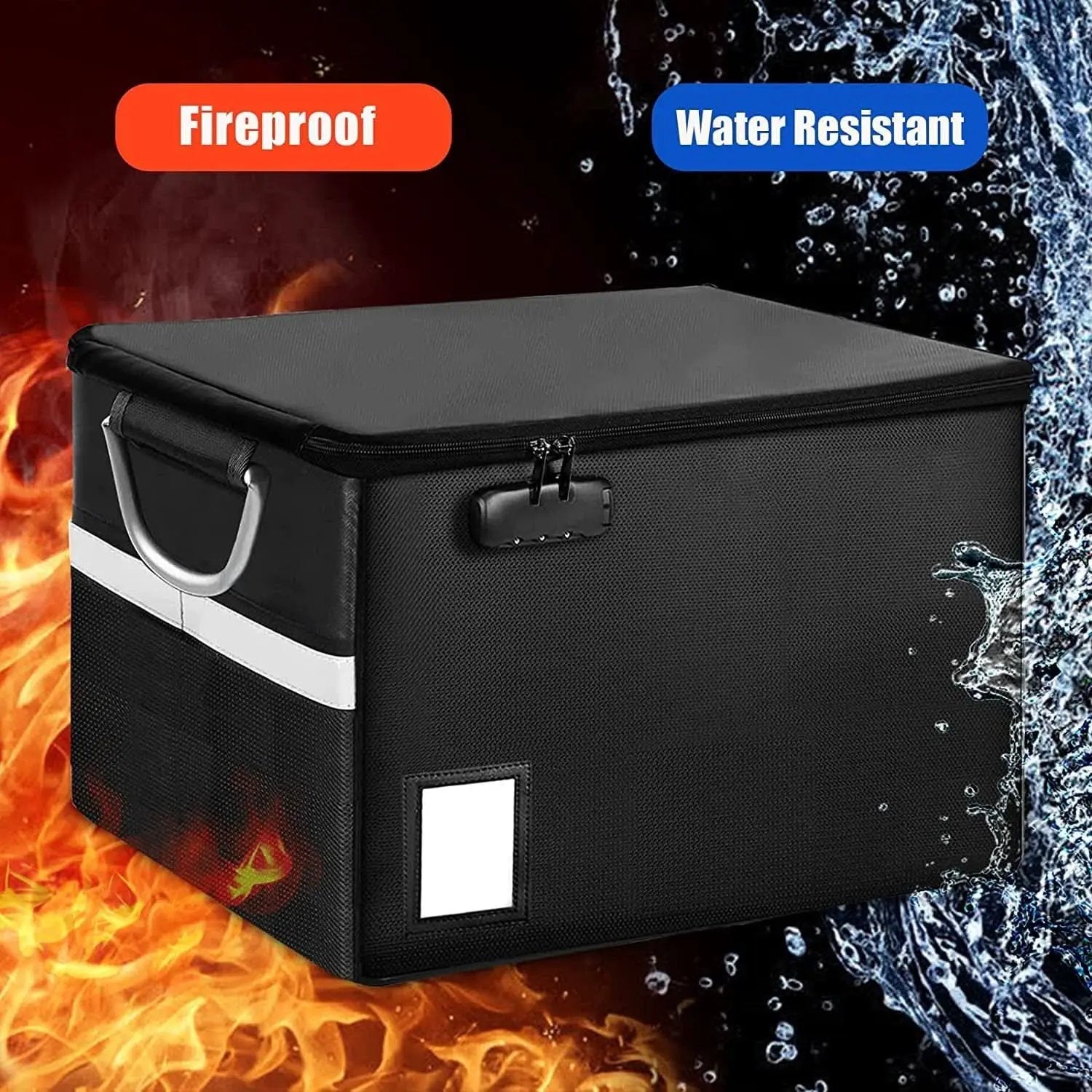 Portable Fireproof Document Storage Box 16.1x12.9x11 Inches from PriceLows™