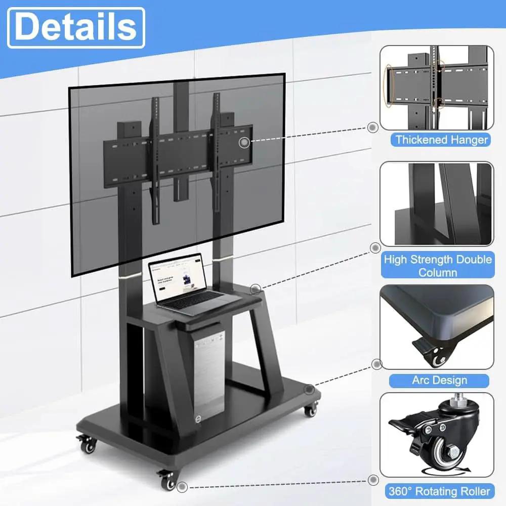 Mobile Tv Cart On Wheels For 42 To 100 Inch Screens from PriceLows™