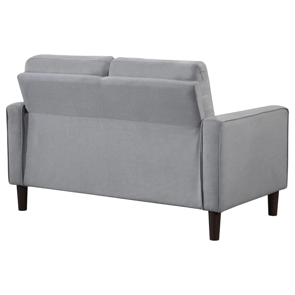 Bowen Upholstered Track Arm Tufted Loveseat | 54.25 x 32.75 x 34.25 in | Fabric | Grey