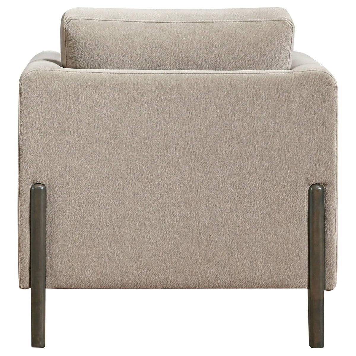 Islington Fabric Upholstered Panel Arm Accent Chair | 34.25 x 32.75 x 35 in | Engineered Wood & Polyester | Taupe