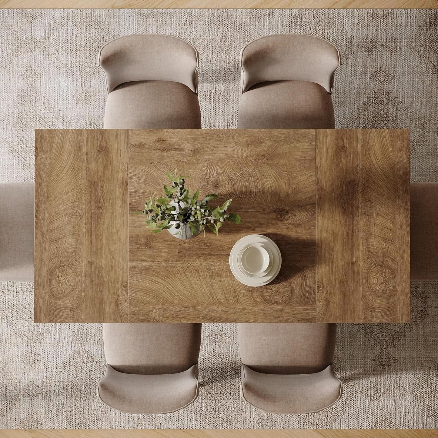 55 Inch Yellow Dining Table For Kitchen And Dining from PriceLows™