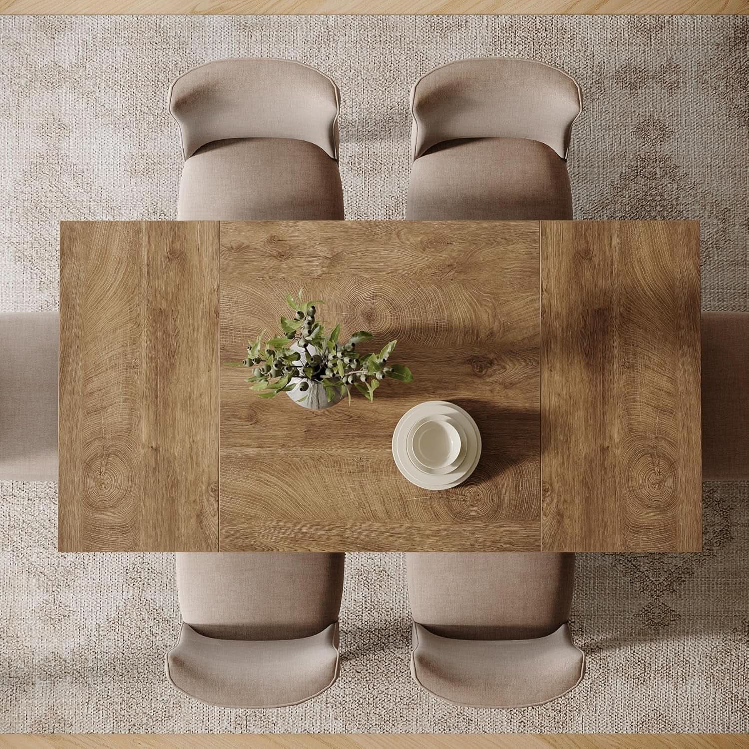 55 Inch Yellow Dining Table For Kitchen And Dining from PriceLows™