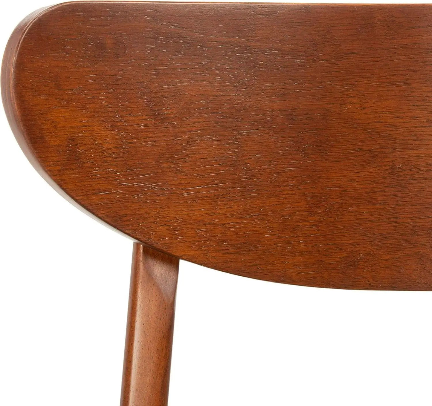 Walnut Finish Dining Chairs With Black Cushions Set Of 2 from PriceLows™
