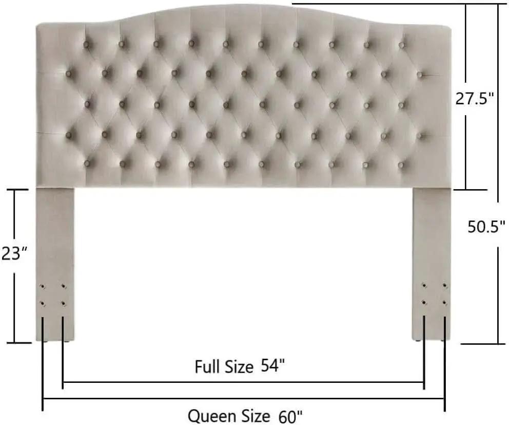 Elegant Velvet Tufted Queen Headboard for Ultimate Comfort from PriceLows™