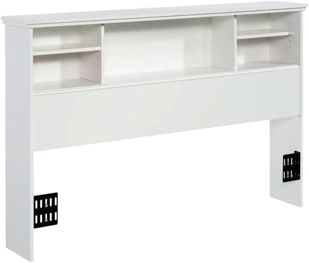 Transitional Engineered Wood Headboard with Adjustable Shelves from PriceLows™