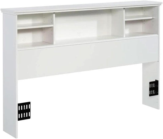 Transitional Engineered Wood Headboard with Adjustable Shelves from PriceLows™