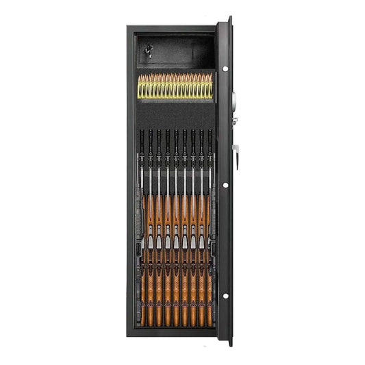 Heavy Duty 57 Inch Anti Theft Fireproof Biometric Gun Rifle Pistol Safe For Home, 11 | 57 Inch | Steel | Security Safe