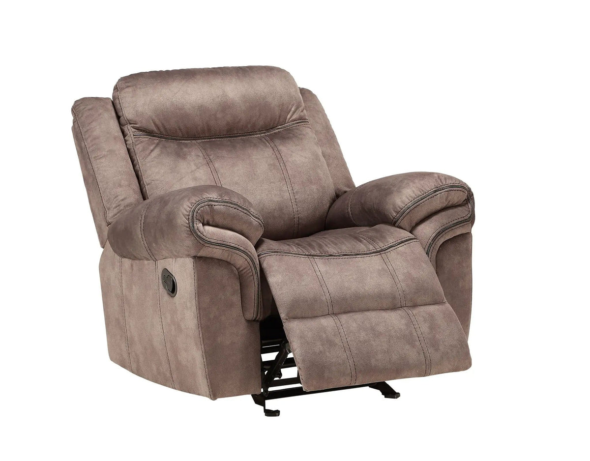 Zubaida Two Tone Glider Recliner Glider Chair | 2 Pieces | Fabric & Metal | Living Room
