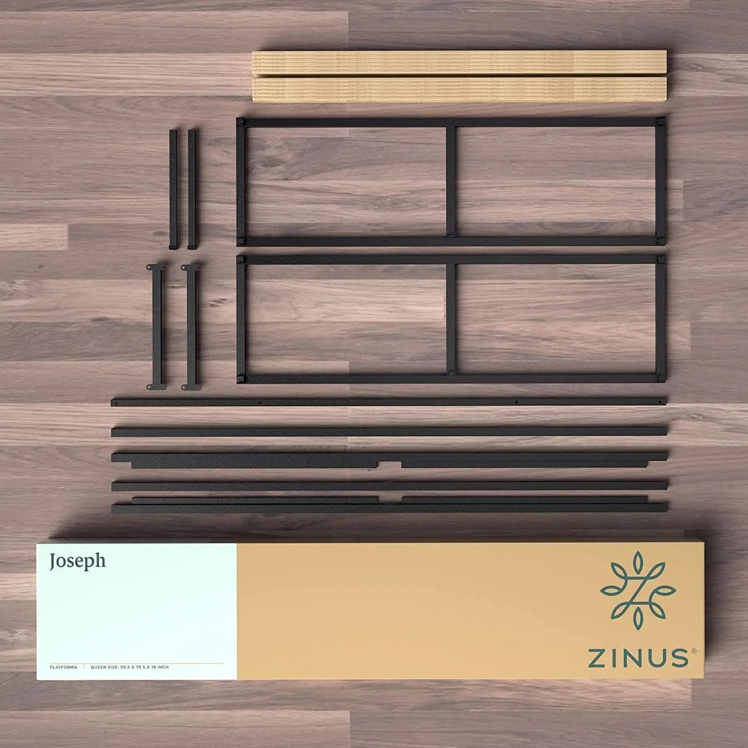Full Size Platform Bed Frame No Box Spring Slats Included from PriceLows™