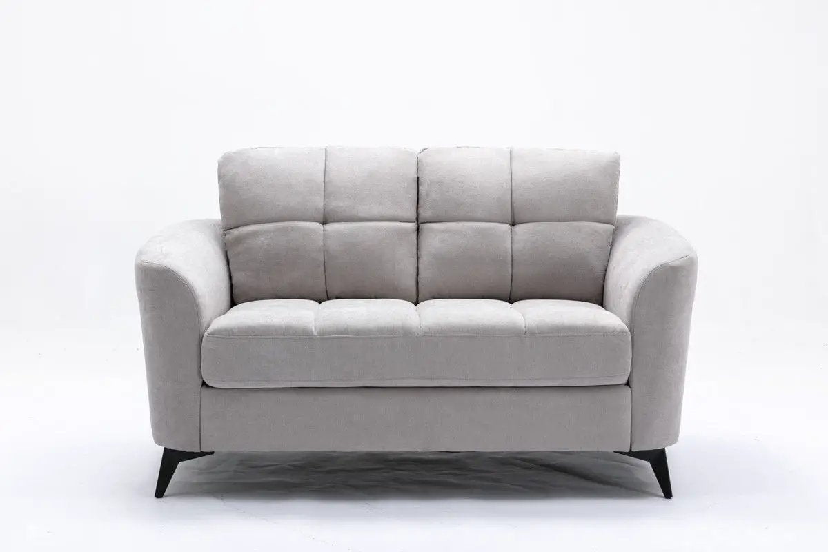 Callie Woven Fabric Loveseat | Tufted Style | World-Class Comfort | 60 Inch Width